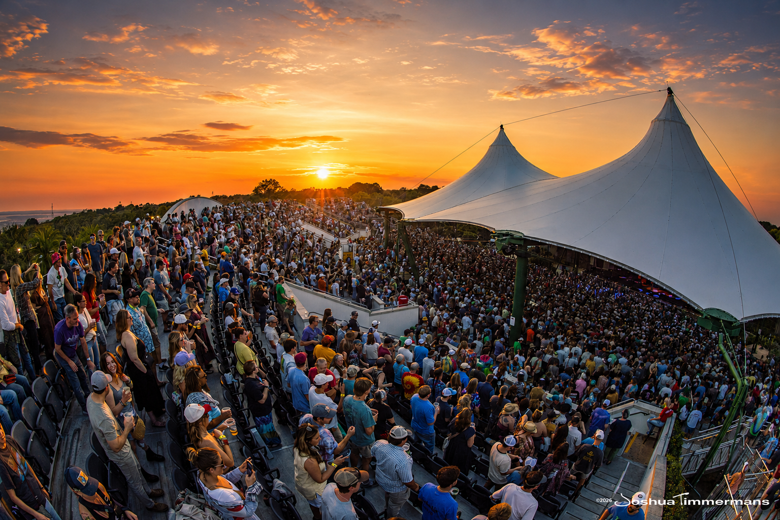 Aerial view of St. Augustine Amphitheatre in Northeast Florida ranked number one amphitheater in the United States in 2026